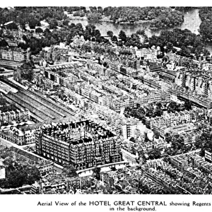 Aerial view of Hotel Great Central and Regents Park, London
