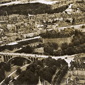 Aerial view of Luxembourg City, Luxembourg