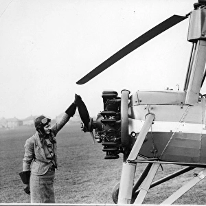 Albert and Gladys Batchelor with his Cierva C30A autogyro
