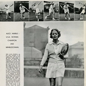 Alice Marble U. S. A champion 1937