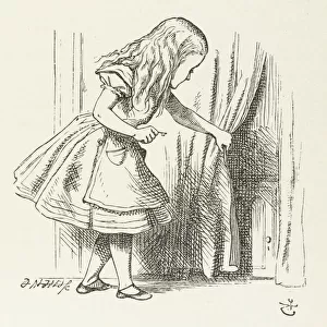 Alice Pulls Curtain