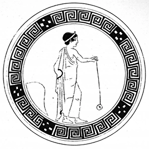 Ancient Greek playing with his Yo-Yo