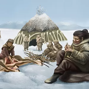 Ancient settlement of the Ice Age, Kazakhstan area