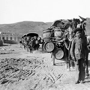 Andalusian carts entering Almeria Spain early 1900s