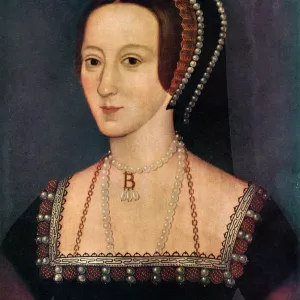 Anne Boleyn Print (1950) - Second Queen of King Henry VIII Anne Boleyn Print (1950) - Second Queen of King Henry VIII