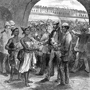 The Ashanti War (1873-74) - paying woman porters