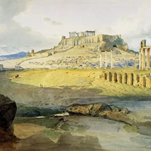 Athens from Southeast with Temple of Olympian Zeus 1835 Date: 1835