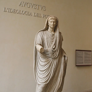 Augustus ( 63 BC A?i? 14 AD). First Emperor. Statue Via Lab
