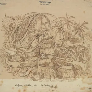 Professor Ichthyosaurus Print c.1830 by Henry T De la Beche Professor Ichthyosaurus Print c.1830 by Henry T De la Beche