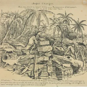 Satirical Print of Professor Ichthyosaurus (c.1830) Satirical Print of Professor Ichthyosaurus (c.1830)
