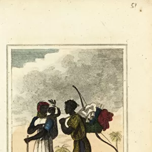 Aztec man and woman of Mexico, 1818