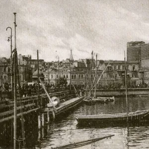 Baku, Azerbaijan - Harbour and Maiden Tower