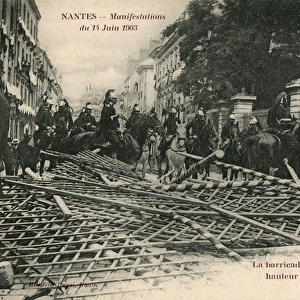 Barricade - Rue Royale, Nantes - June, 1903