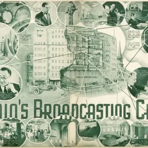1935 BBC Broadcasting Centre Print: Interior and Studios 1935 BBC Broadcasting Centre Print: Interior and Studios