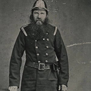 Bearded man in Military Uniform