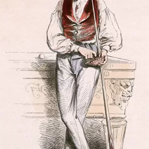 BILLIARD PLAYER. 1842
