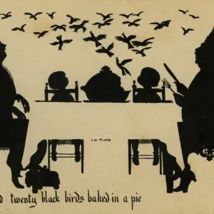Four & Twenty Blackbirds Print, circa 1918 Four & Twenty Blackbirds Print, circa 1918