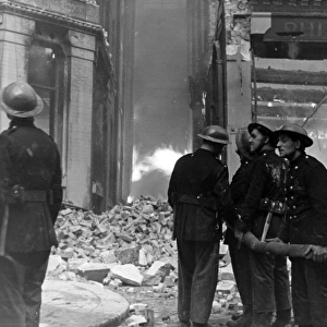 Blitz in London -- Shoe Lane and St Bride Street, WW2
