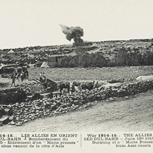 Bombardment of allied positions