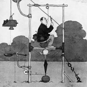 Bound to Draw Print, 1927 by William Heath Robinson Bound to Draw Print, 1927 by William Heath Robinson