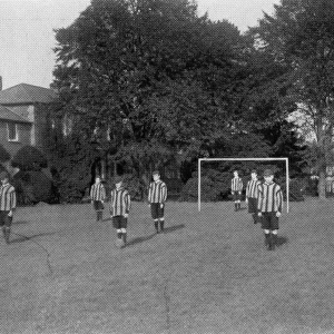 Boys playing football, NIPRCC East Harling, Norfolk