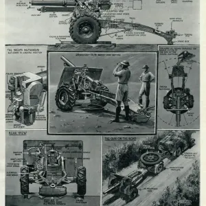 British 25-Pounder Field Gun Print, 1942 British 25-Pounder Field Gun Print, 1942