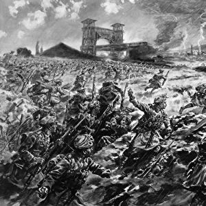 British troops charging at Loos
