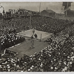 British v. American navy boxing championship, WW1