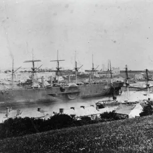 Brunel's SS Great Eastern at Milford Haven, 1870s Print Brunel's SS Great Eastern at Milford Haven, 1870s Print