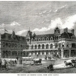 1873 Islington and Highbury Station Print 1873 Islington and Highbury Station Print
