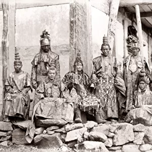 Buddhist priests, northern India, c. 1880 s