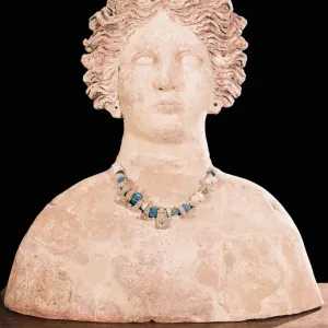 Bust of goddess Tanit. Carthaginian art. Sculpture