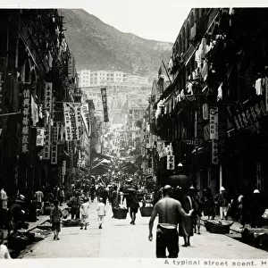 Busy street in Hong Kong