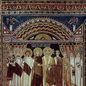 Byzantine Emperor Constantine IV (652-658) and his retinue