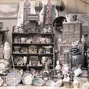 c. 1880s Japan - curio or souvenir stall