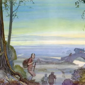 The Last Caravan Colour Print by Alfred Bestall