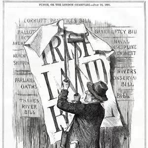 Cartoon, The Bill-Sticker (Gladstone and Irish Land Bill)
