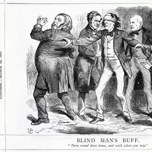 Cartoon, Blind Mans Buff (Disraeli and Reform)