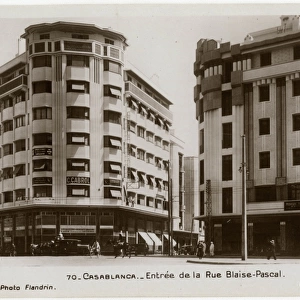 Casablanca, Morocco - Entrance to the Rue Blaise-Pascal