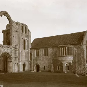 Castle Acre Priory, Norfolk - West front & Priors Lodgings