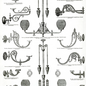 Chandeliers and wall brackets 1881