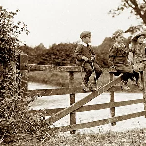 Children chatting on a gate