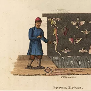 Chinese seller of paper kites, Qing Dynasty