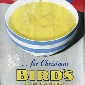 A Christmas advert for Bird's Custard. Date: 1943
