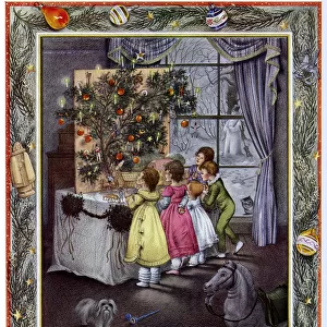 Christmas tree in history by Pauline Baynes