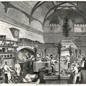 Christmas at Windsor Castle, kitchen 1857