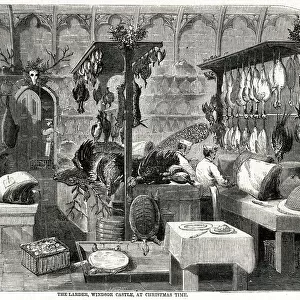 Christmas at Windsor Castle, meat larder 1857