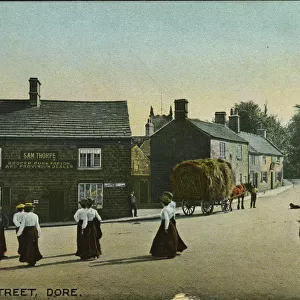 Church Lane - (Showing the Hare and Hounds Inn)