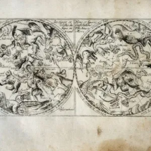 Northern and Southern Constellations Print from Tréves Atlas