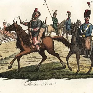 Cossack, Bashkir and Kalmyk cavalry